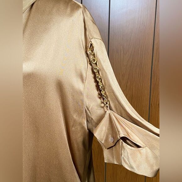 LOEWE  Silk Chain Mini Shirtdress size 38/us size 6 - Picture 10 of 16